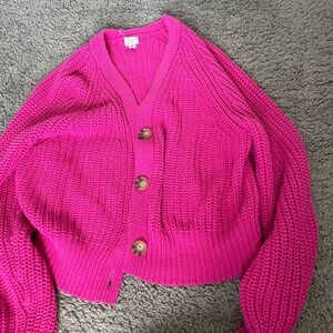 Pink cardigan